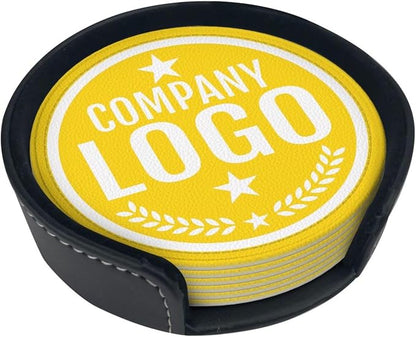 Custom Leather Coasters with Logo - Image 5