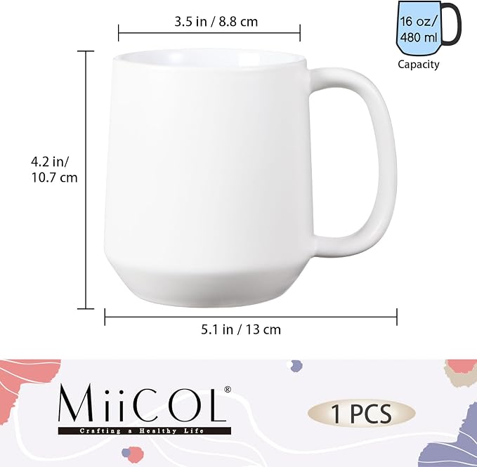 Miicol 16 oz Large Ceramic Coffee Mug, Mulled Drinks Cup, Gift - Image 3