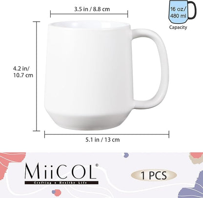 Miicol 16 oz Large Ceramic Coffee Mug, Mulled Drinks Cup, Gift - Image 3