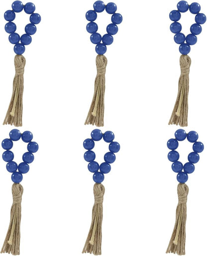 6pcs Wood Bead Napkin Rings - Image 6