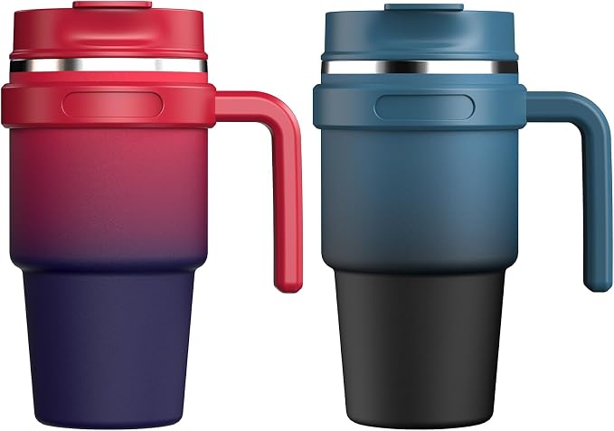 20 oz Insulated Travel Coffee Mug Tumbler by ALOUFEA
