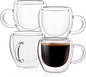 Espresso Cups Set of 4 with Handle, 2.5oz Expresso Coffee Cup, Small Expresso by Wells