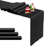 4-Pack Black Satin Table Runner 12 x 108 Inch Long Bright and Smooth Silk by Pufogu