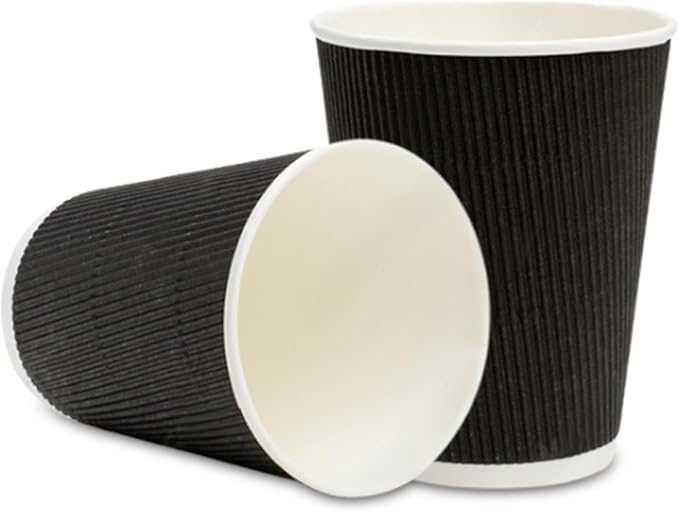 500-CT Disposable Black 12-OZ Hot Beverage Cups by Restaurantware