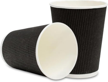 500-CT Disposable Black 12-OZ Hot Beverage Cups by Restaurantware