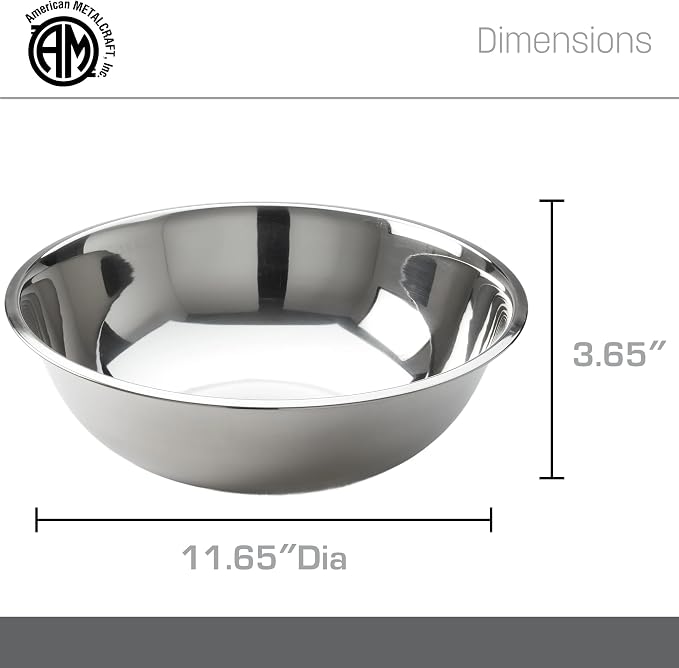 American METALCRAFT, Inc. American Metalcraft SSB500 Stainless Steel Mixing Bowl - Image 4