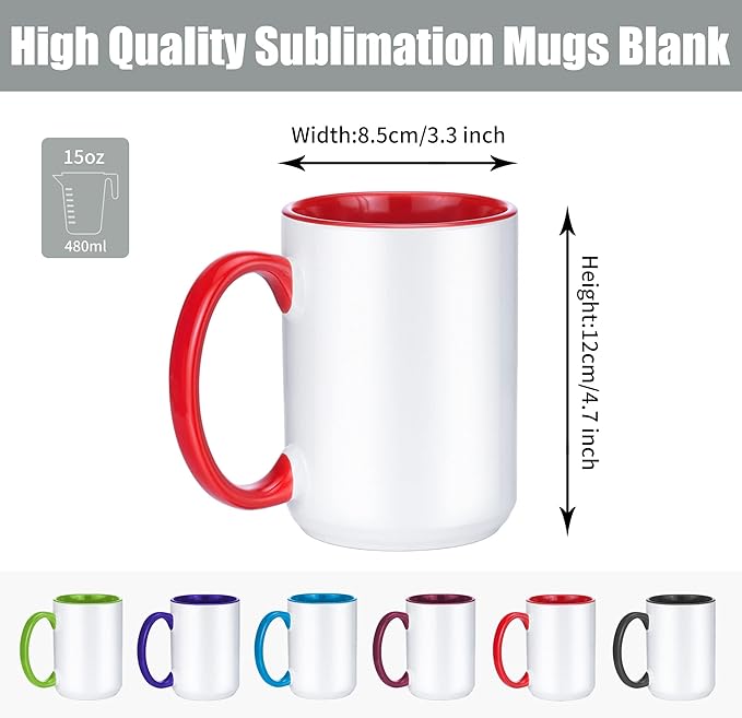 TANGLONG 15oz Sublimation coffee Mugs-6 Assorted Colors Magic cupSet of 12 | - Image 4