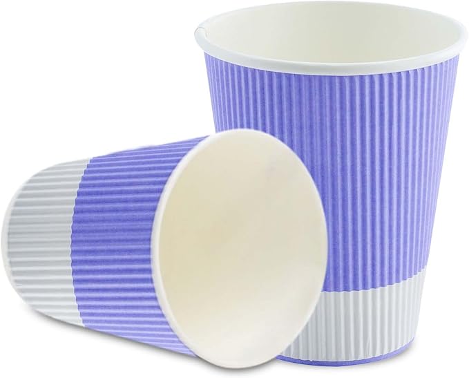 12 oz Light Purple Paper Coffee Cup by Restaurantware
