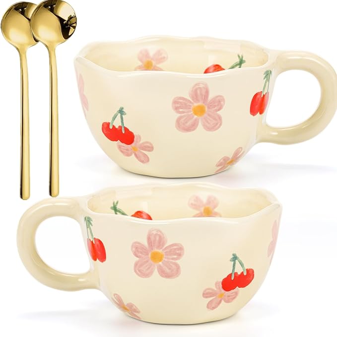 Yopay 2 Pack Ceramic Coffee Mug by Yopay