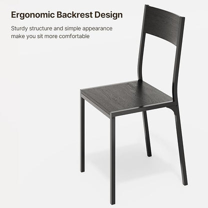 Gizoon Dining Table Set for 6 with Chairs, 7-Piece Kitchen Table Set for Small Space, Apartment, Kitchen, Dining Room, Space-Saving
