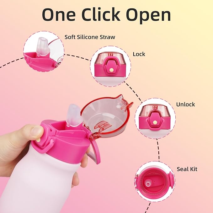 BJPKPK 25 oz Insulated Water Bottle, Stainless Steel Flask | Leak Proof Locking - Image 3
