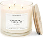 Calyan Wax Co. Mahogany & Cashmere 3 Wick Scented Candle - 43 Hour Burn - Luxury 3 Wick Soy Candles - Non Toxic Soy Wax Candles - Long Lasting Large Glass Jar Candle for Home - 14.9oz