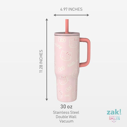 Zak Designs Hello Kitty 30oz Spill-Proof Insulated Stainless Steel Tumbler | - Image 9