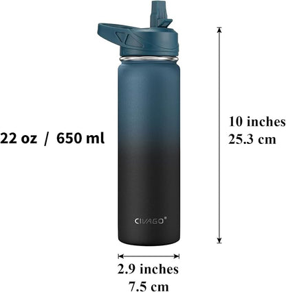 CIVAGO 22 oz Insulated Stainless Steel Water Bottle - Image 4