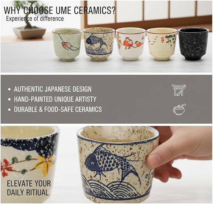 DAYUMKOU 6 Pack Japanese Tea Cup No handle - Image 6