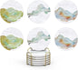 UMIRRO Absorbent Ceramic Stone Coasters Set of 6 by Umirro