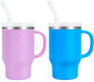 Bella's Friends Handy Mini Tumbler – Adorable 9 oz Toddler Sippy Cup, Stainless Interior & Silicone Body, Leak‑Proof, Dishwasher Safe, Gift for 1-3 Years Old Girls & Boys, 2 Pack, Lilac&Azure Blue