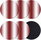Ombre Red Coasters Set of 6, Modern Minimalist Geometric Gradient Color Soft by PIEPLE