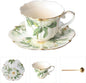 Vintage Floral Porcelain Tea Cup and Saucer Set by Unknown