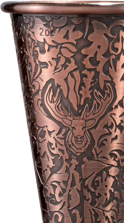 Sky Fish 3D Etched 18-Piece Bartender Kit Stainless Steel Boston Cocktail Shaker Set Copper Plated Bartending Tools Suit for Bar Tools Set Mixology Enthusiasts, Professional Bartenders and Home Drink