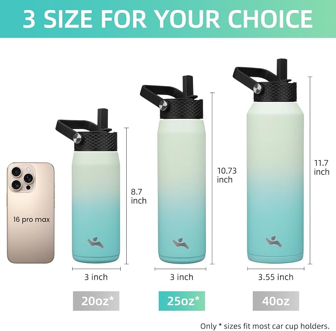 Konokyo 25 oz Insulated Stainless Steel Water Bottle - Image 5