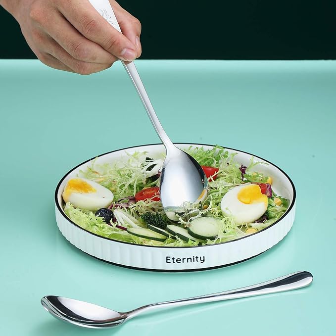 Salad Server Set, Berglander Stainless Steel Salad Serving Set, Salad Servers - Image 7