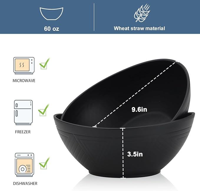 65oz Big Wheat Straw Bowls - Image 3