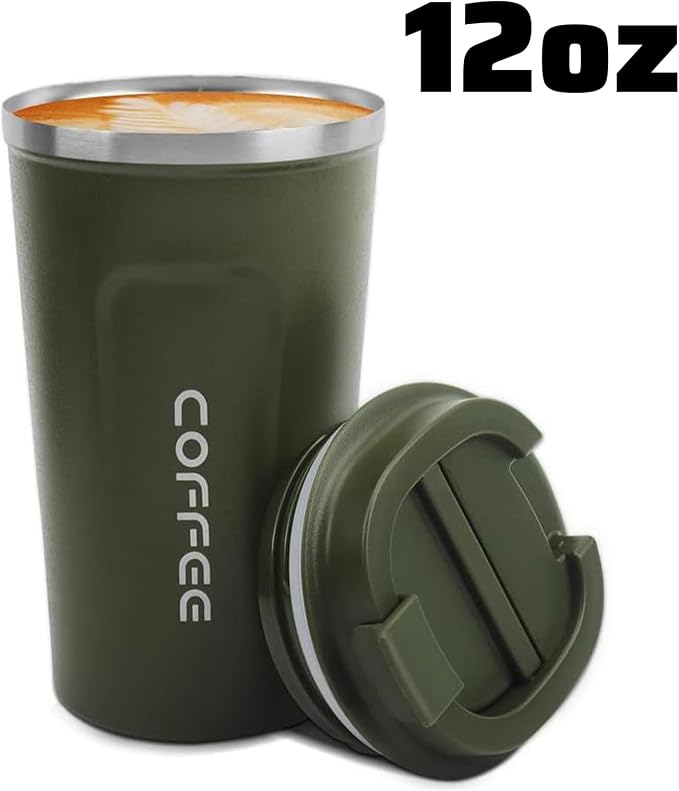 MOMSIV 12oz Travel Coffee Mug, Insulated Coffee Cup - Image 8