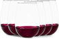 Voted New York Times Best Stemless Glass 2017, Elegant, Thin, European-Made,100% Lead-Free Crystalline Stemless Wine Glasses, Set of 6, 17 Fl Oz, Perfect for Sprits, Cocktails, Water, and Smoothies