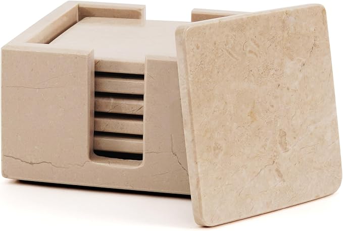 Radicaln Square Marble Coasters Set of 6 by RADICALn