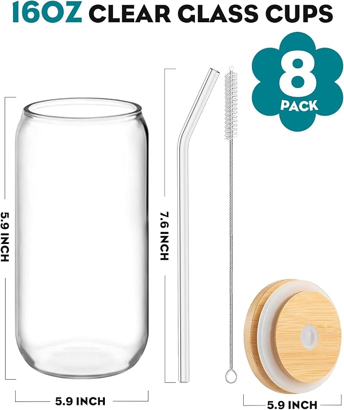 WISIMMALL Drinking Glasses - Image 4