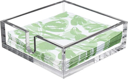 Acrylic Cocktail Paper Napkin Holder, Decorative Clear Cocktail Napkin Caddy by IEEK
