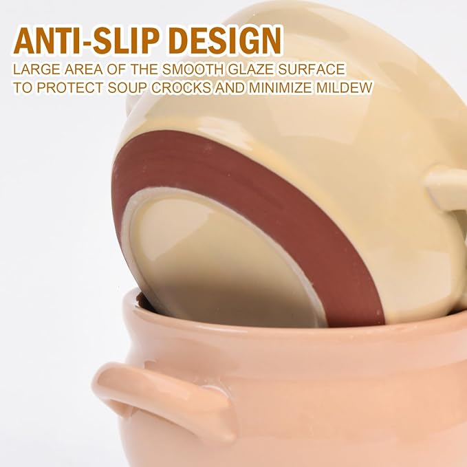 Vumdua French Onion Soup Bowls, 16 oz French Onion Soup Crocks - Image 7