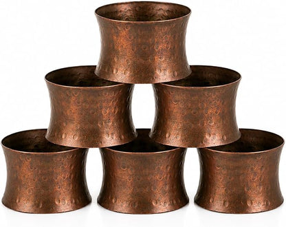ITOS365 Handmade Round Hammered Antique Napkin Rings Holder by ITOS365