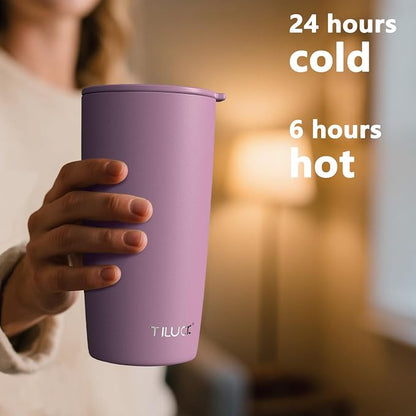 TILUCK 20 oz Insulated Coffee Tumbler - Image 3