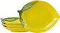 Bico Lemon Shape Handpainted 8 inch Stoneware Salad Plates Set, Set of 4, Microwave & Dishwasher Safe, for Salad, Appetizer, Tapas, Picnic