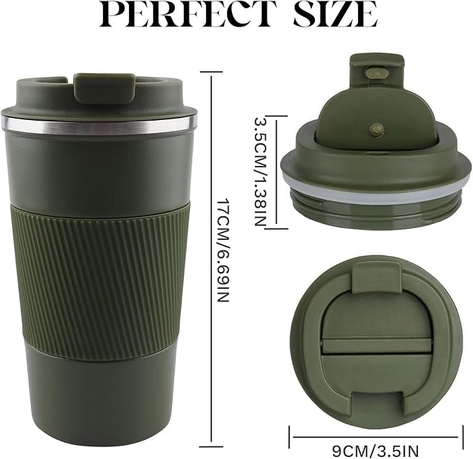 Insulated Travel Coffee Mug, Stainless Steel Coffee Cup - Image 2