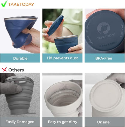 TakeToday Collapsible Cup 8 oz, Foldable - Image 2