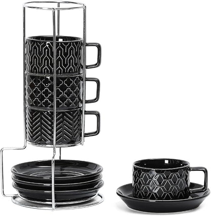 Sureasy 4 Ounce Ceramic Espresso Cups Set of 4 by Sureasy