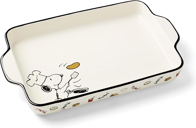 Lenox Chef Snoopy Stoneware Rectangular Baking Dish | Durable everyday use | 13 by Lenox