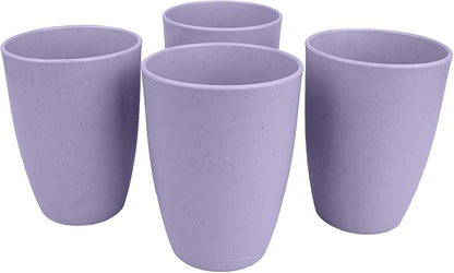 Wheat Straw Cups set of 4, Unbreakable Drinking Cup | 12 Oz Reusable Cups by Soptalles