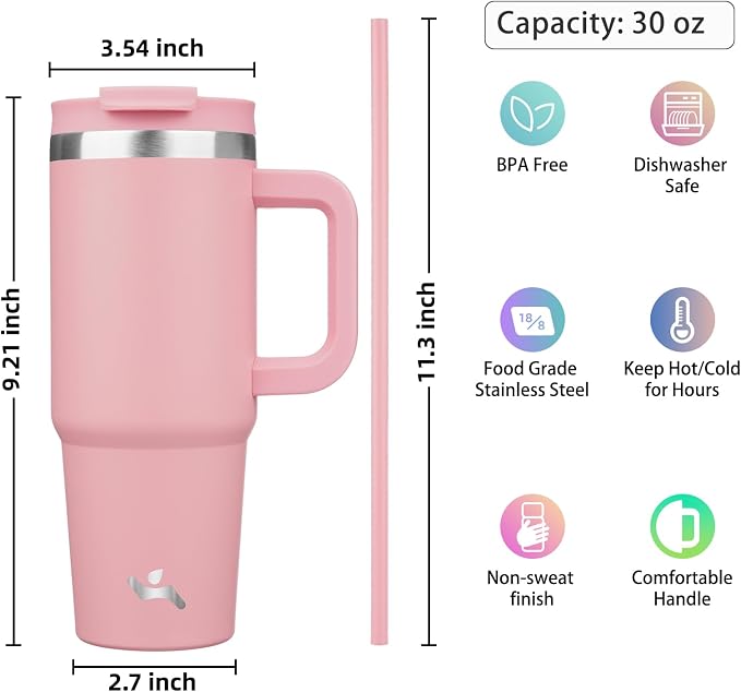 Konokyo 30 oz Insulated Tumbler Water Bottle - Image 4
