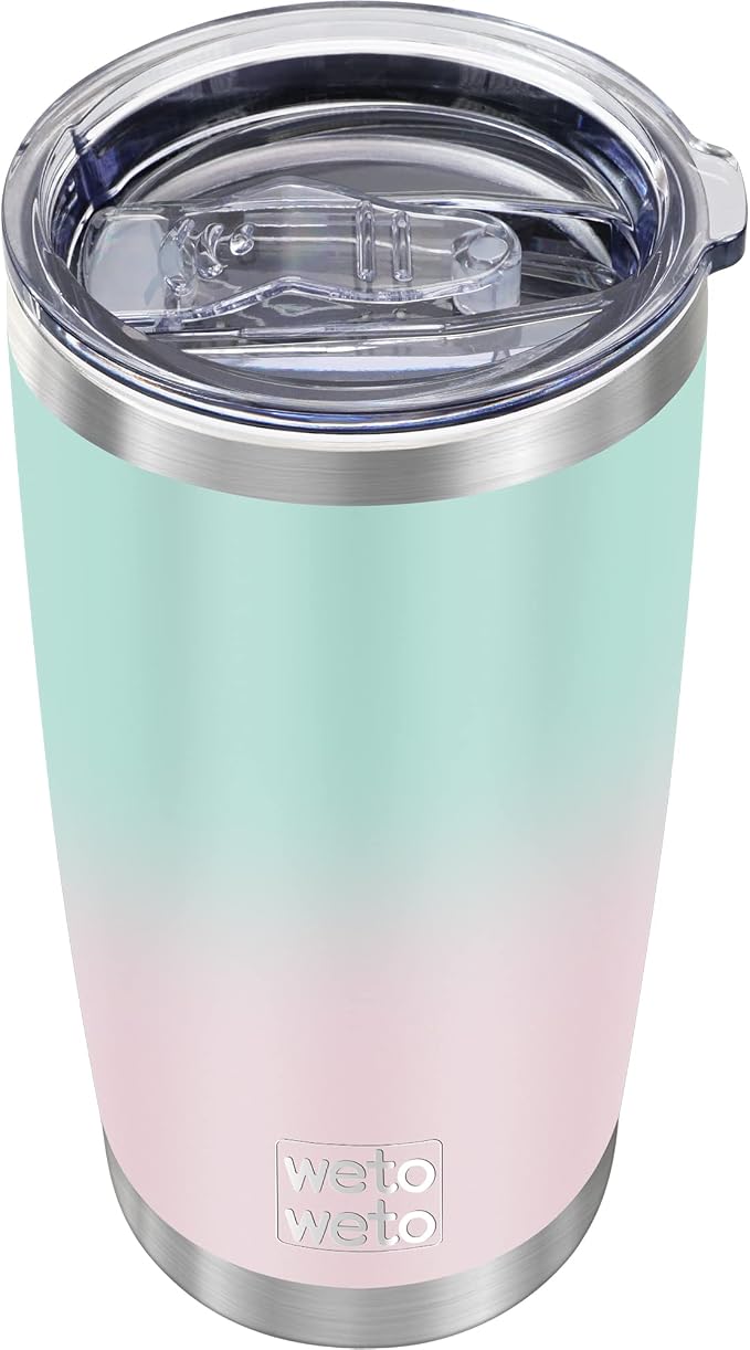 WETOWETO 20oz Insulated Stainless Steel Tumbler, Double Wall Vacuum Leak-proof by Wetoweto