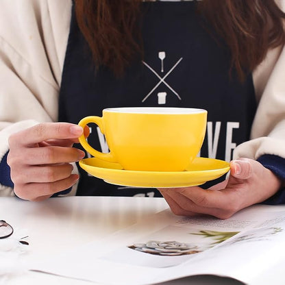 Coffeezone Ceramic Latte Art Cup and Saucer - Image 2