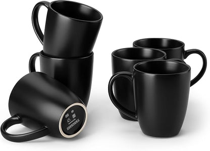 vancasso PLAYA Ceramic Coffee Mug Set of 6, 12 Oz Tea Cups by vancasso