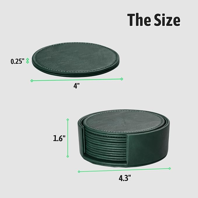 Drink Coasters with Holder, Elegant Home Decor & Handmade Housewarming Gift - Image 5