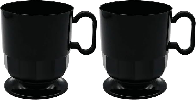 Party Essentials 8-Ounce Hard Plastic Coffee Cup/Tea Mug by PartyEssentials
