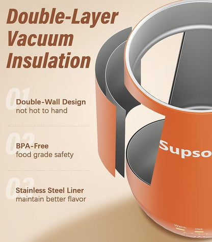 Supsonic - 16oz Self Heating Coffee Mug, Smart Heated Coffee Mug Faster - Image 6