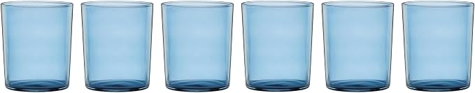 Oneida Drinkware, Stackables Tall Blue Drinkware, 14 Ounce Capacity, Glass by Oneida