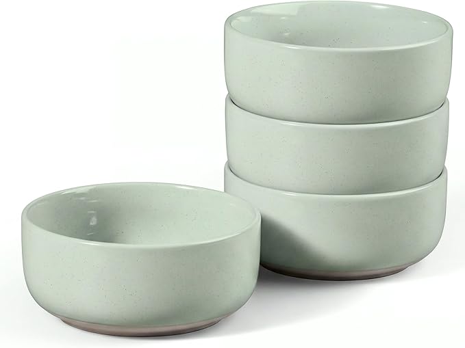 E-far Cereal Bowls Set of 4, 27oz Ceramic Deep Soup Bowls by E-far